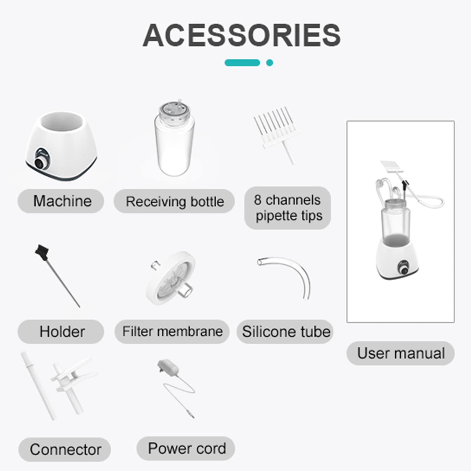 De AspiracióN De LíQuido Al VacíO, Perilla De VisualizacióN Digital/9 Configuraciones De Velocidad, con Cabezal De AspiracióN/Soporte, para Laboratorio