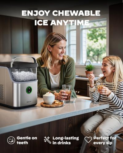 Image of Silonn Nugget Ice Maker Countertop,33Lbs /Day, Includes Scoop & Cleaning