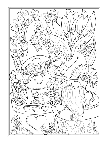 Whimsical Gnomes Coloring Book