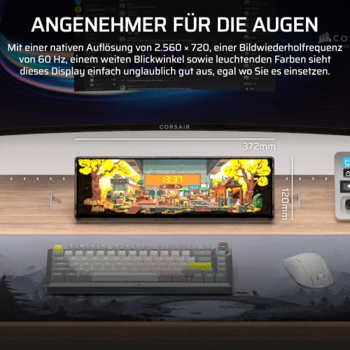 CORSAIR XENEON EDGE 14,5-Zoll-2K-LCD-Touchscreen HDMI und USB-C – Crystal – Ansicht 5
