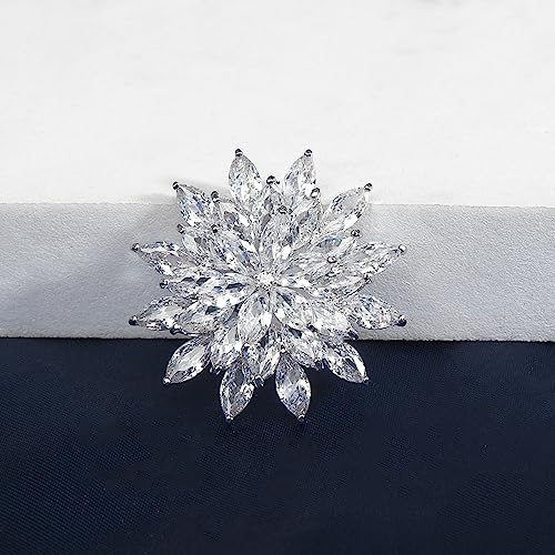 Image of Brooch Pins for Women Fashion Jewelry Cubic Zirconia Brooches and Pins for Birthday Wedding Party Gift