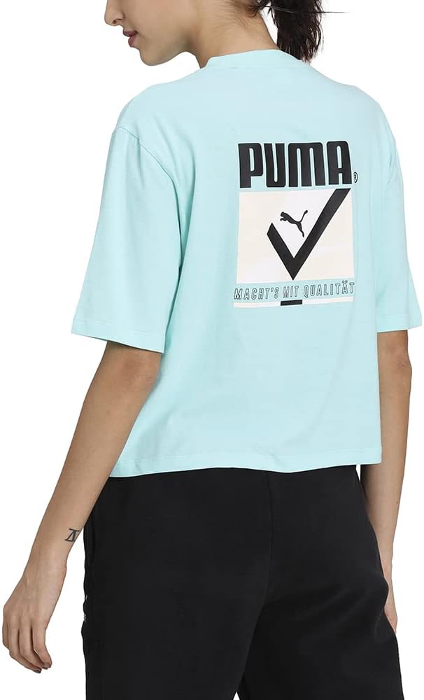 Puma Women's TFS Graphic Regular T-shirt, Blue (Aruba Blue), Large: Buy  Online at Best Price in UAE - Amazon.ae
