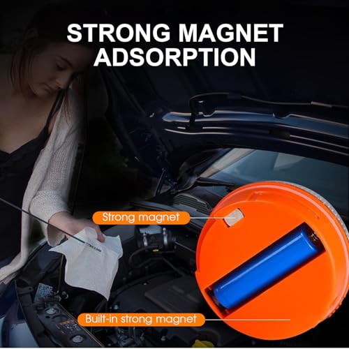Luz estroboscópica LED de emergencia con base magnética para coche pack de 2 unidades recargables 4