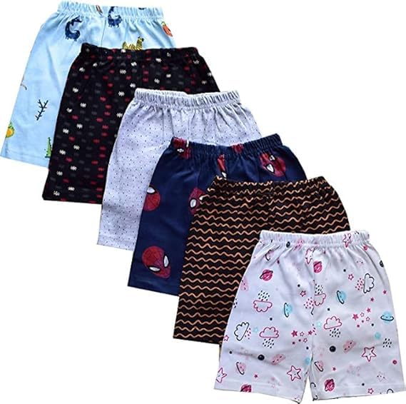 Image of Navy Zone Baby Regular Printed Mix Shorts (Set of 6) (Multi Colors, 24-36 Months)
