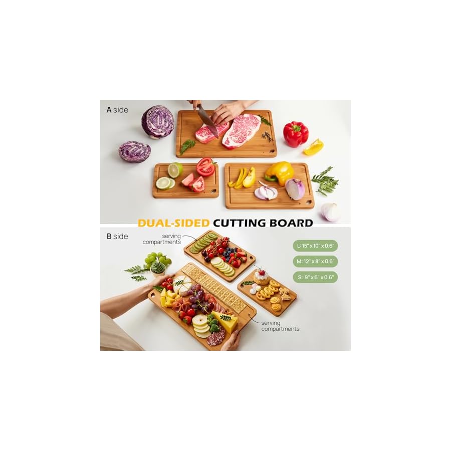 Bamboo-Cutting-Board-Durable-Wood-Cutting-Boards-for-Kitchen-with-Deep-Juice-Grooves-Built-in-Handles-Ideal-Charcuterie-Chopping-for-Meat-Vegetables-Perfect-Kitchen-Gift-for-Home-Cooks Bamboo Cutting Board, Durable Wood Cutting Boards for Kitchen with Deep Juice Grooves & Built-in Handles, Ideal Charcuterie & Chopping for Meat, Vegetables - Perfect Kitchen Gift for Home Cooks