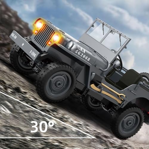 Image of TOUCAN RC HOBBY 1 /10 Radio Control Off Road Car C8815 4WD RC Crawler Military Truck Model Climbing Vehicle RTR Battery LED Lights 280 Motor for Age 14+