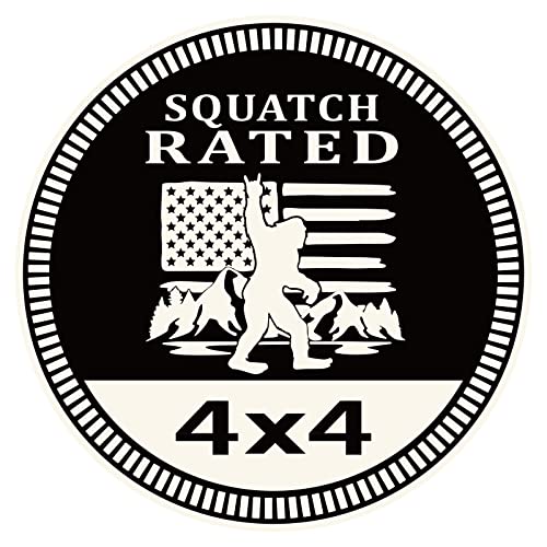 Image of 4 x 4 Badge Rated Car Emblem, Automotive Car Badge Decals Stickers 3D Metal Car Badges Round Emblem Decals Compatible with Jeep Wrangler Vehicles Trucks SUV