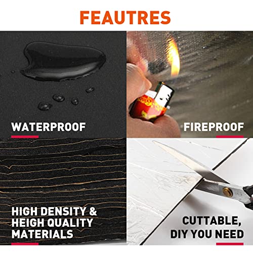 Chaogang 196 Mil 37 Sqft Car Sound Deadener Deadening Mat Audio Noise And Heat Shield Insulation Closed Cell Foam Dampening Material With Self Adhesive 29 Pcs(15.7" × 11.8“) #TOP3
