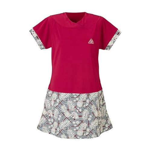 (ピーディーピー) PDP テニスウェア レディース 吸汗速乾 UVカット チュニック ワンピース PTW-2106 レッド L