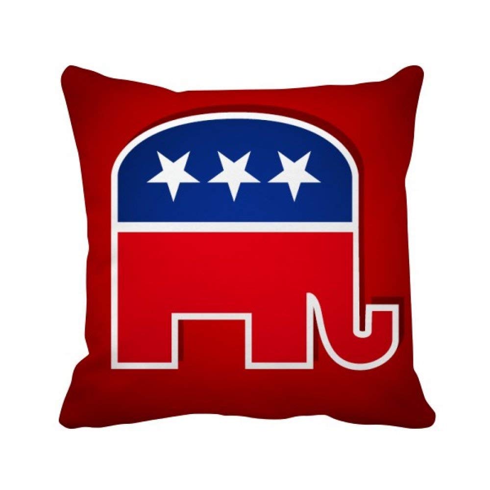 Housse de coussin éléphant américain républicain pour remplacer une déco de fête fade