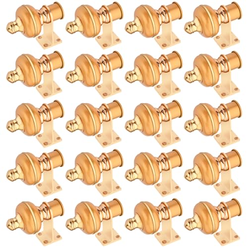 Image of Stylish Curtain Hooks /Curtain Knobs /Rod Rail Bracket for Home Matt Gold Finish (20P, Matt Gold)