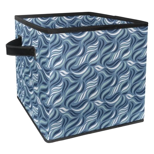 Boîte de rangement pliable bleue pour placard et chambre