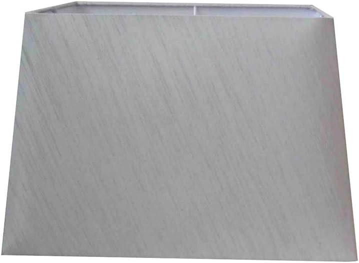 KAYKRAFTLight Silver Grey Rectangular Table Lamp Shade - Size: 17"