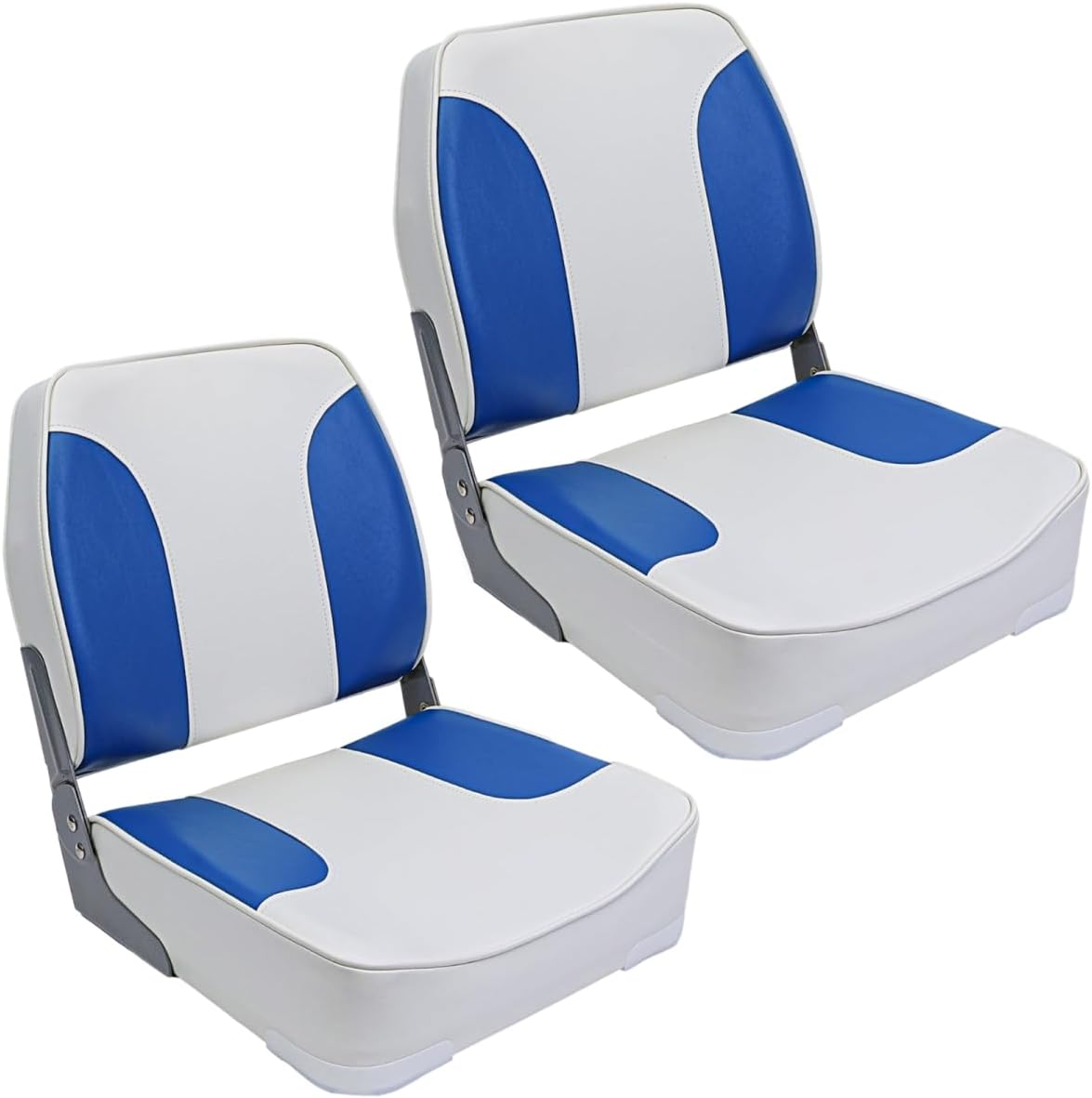 Wise Mid-Back Fishing Boat Seat With Logo - Standard High Back, Marine Vinyl, BIA Mounting Pattern