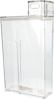 SHOWERORO Caixa de armazenamento de detergente para roupa, recipiente de armazenamento de loção de viagem, recipiente de armazenamento com tampa, recipientes organizadores de vidro, recipientes de roupas, recipiente de sabão em pó, amaciante, garrafa de loção