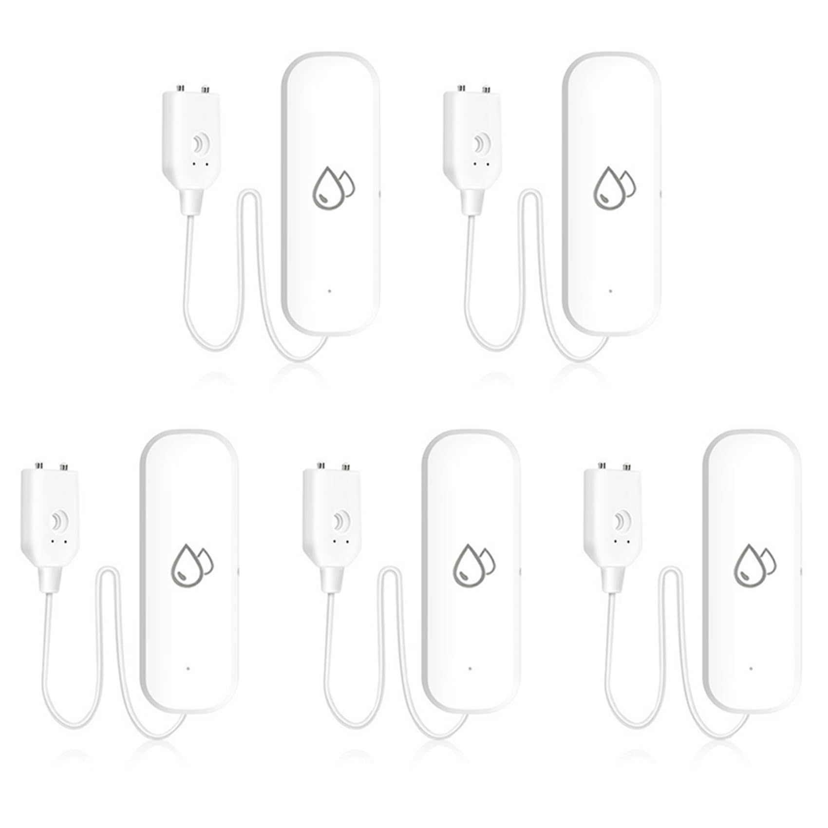 Jnchdghwa 5X Tuya Zigbee Water Sensor Alarm Water Leak Detector Flood Alert Overflow Security Alarm System Works