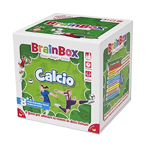 Asmodee - BrainBox: Calcio, Gioco per Imparare e Allenare la Mente, 1+ Giocatori, 8+ Anni, Ed. in Italiano, G1-13909