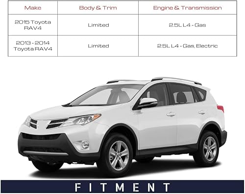 Miniatura 8 de Spieg TO1320310 - Espejo de repuesto para Toyota RAV4 2013-2015, luz de señal de giro calentada, monitoreo de punto ciego, pintura plegable para que