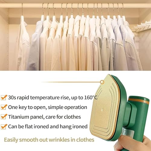 Image of Portable Steam Iron Mini Handheld Garment Steamer | Quick Heat Travel Iron for Clothes | Compact & Lightweight | Suitable for Home & Travel | Pack of 1