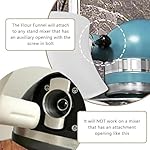 Counte Flour Funnel for Kitchen Aid Mixer,New Flour Funnel-Stand Mixer for Kitchen Aid Artisan Ksm150 5-Quart Tilt-Head Stand Mixer,for Egg Liquid and Both Flour,Enables Guided Pouring (White) - Image 5