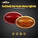 Partsam 2X Amber + 2X Red Side Fender Marker Assembly Replacement for Ford F350 F450 F550 1999-2010 Super Duty Full Kit Dually Bed Led Fender Side Marker Lights Aftermarket Front Rear w/ T10 Plug