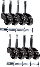 Ciieeo 8 Peças Cadeira De Mesa Roda Haste Cadeira De Escritório Rodízios Pesados Rodízios De Substituição De Cadeira De Escritório Rodas De Mesa Cadeira De Escritório Substituição De