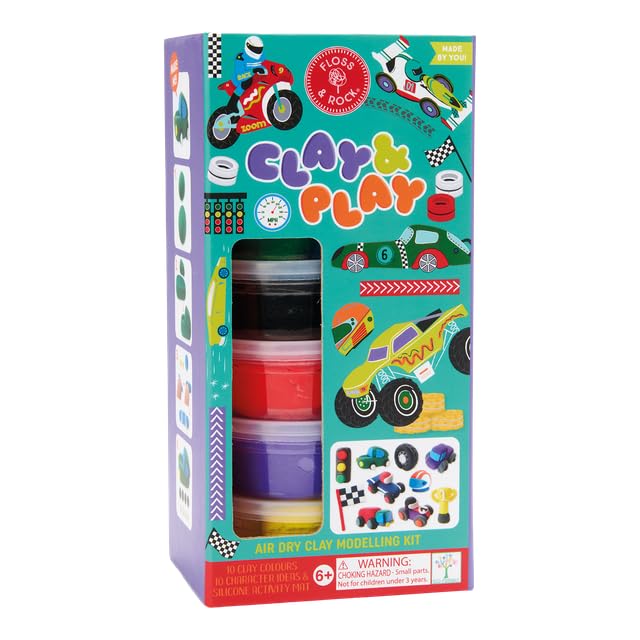 Floss & Rock Cars Clay & Play, 10-Inch, Multicolor