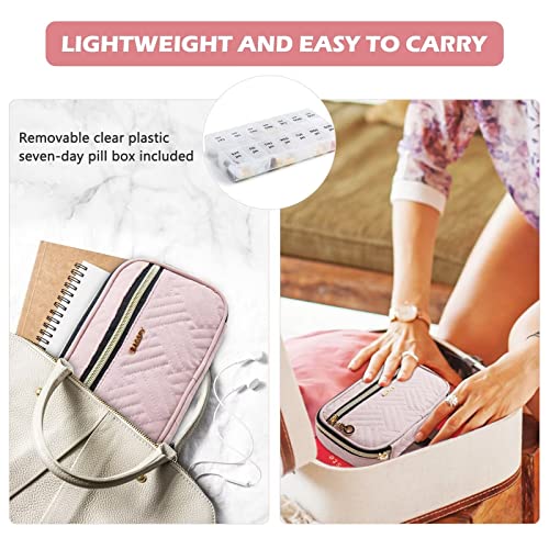 Image of BAGSFY Pill Organizer Case 2 Times a Day- Weekly Medicine Organizer Travel Pill Box with Removable 7 Day Medicine Case Container for Fish Oil, Vitamin, Supplement