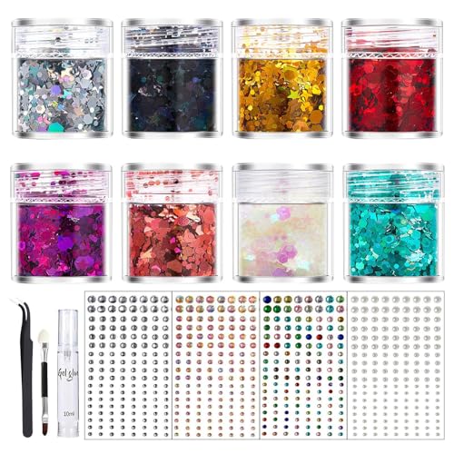 Brillo corporal brillante,Brillo corporal para mujer,Lentejuelas con purpurina para discoteca para manualidades, El grado cosmético de las lentejuelas regulares de la pintura corporal brillante estup