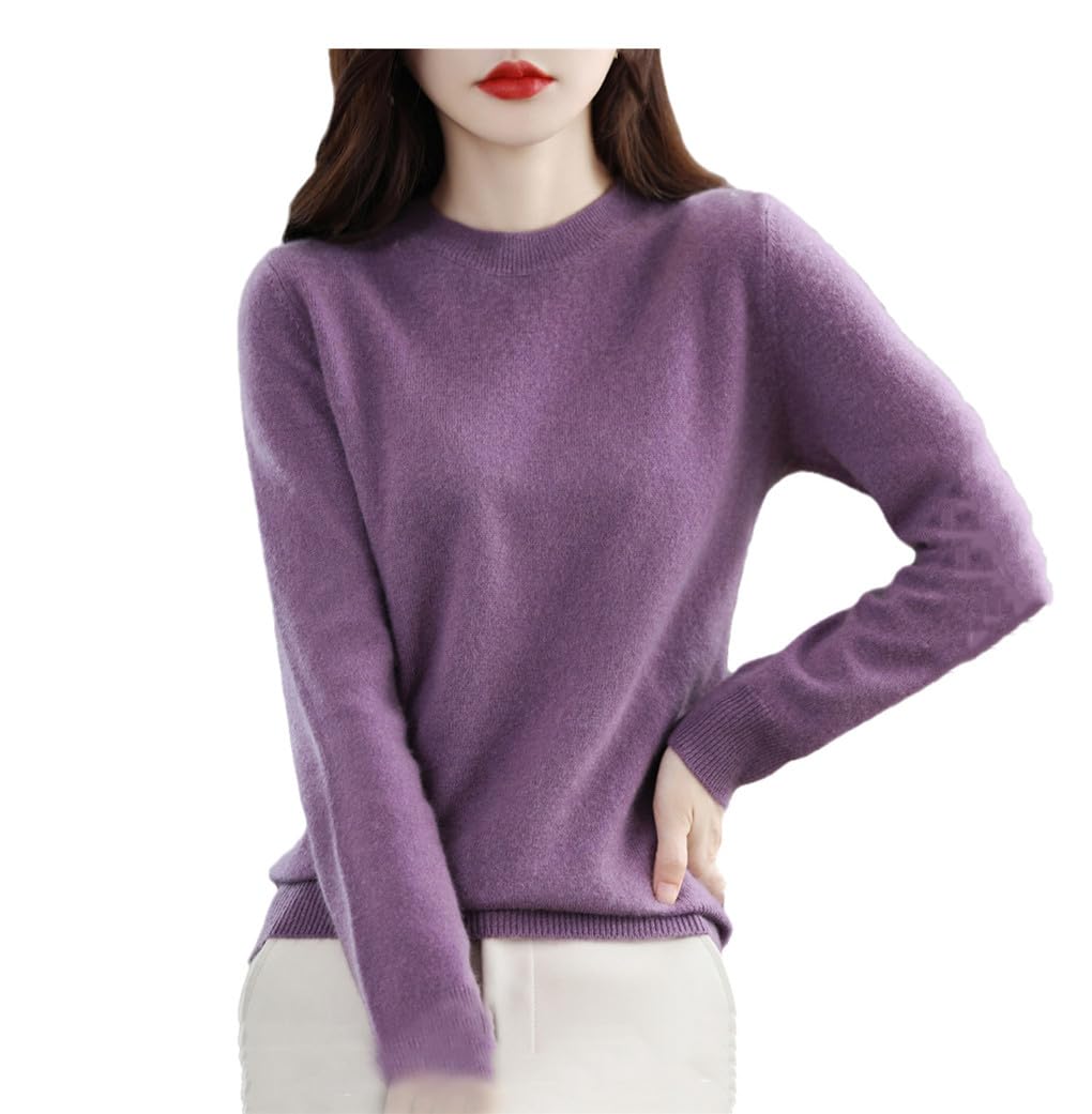 Suvoiier Maglione in Cashmere da Donna Maglioni Lavorati A Maglia Maglione Pullover Caldo in Lana Tinta Unita con Scollo A V Invernale