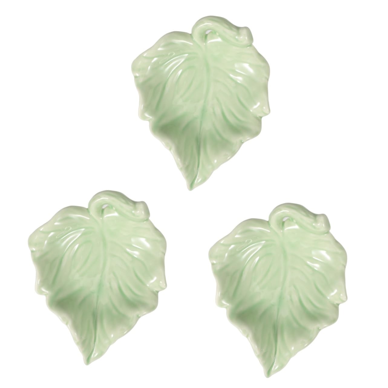 PRETYZOOM 3stücke Ceramic Self-draining Soap Dish Leaf Shape Praktischer Seifenhalter Mit Abflussdesign Für Bad Küche Und Hotel Stilvolle Seifenschale Keramik Für Bar Seife Und Kleine
