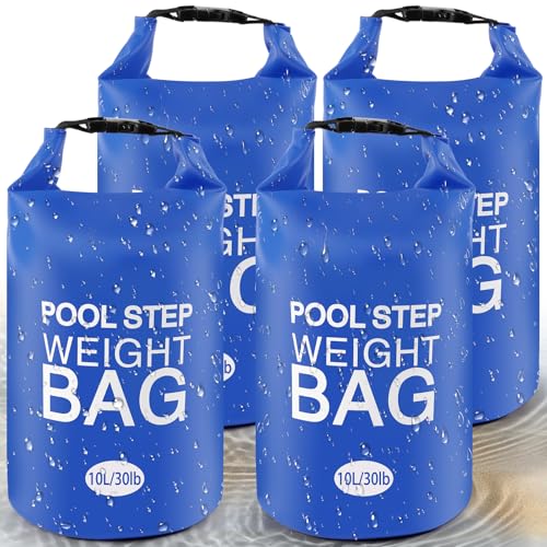 4 Pack 10L/30lb Universal Pool Step Weights 500D PVC Waterproof Swimming Pool Ladder Weights No...