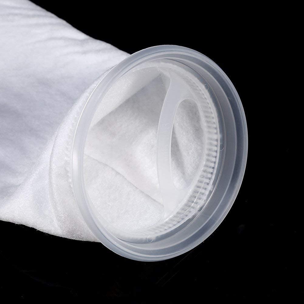 Yosoo Sacchetto Filtrante Acquario 150 Micron, Riutilizzabile 105x380mm Filtro Sock con Anello in Plastica