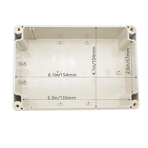 Miniatura 14 de Zulkit Caja de conexiones de plástico ABS a prueba de polvo, impermeable, IP65, cajas eléctricas universales para proyectos, gris 7.9 x 4.7 x 2.2