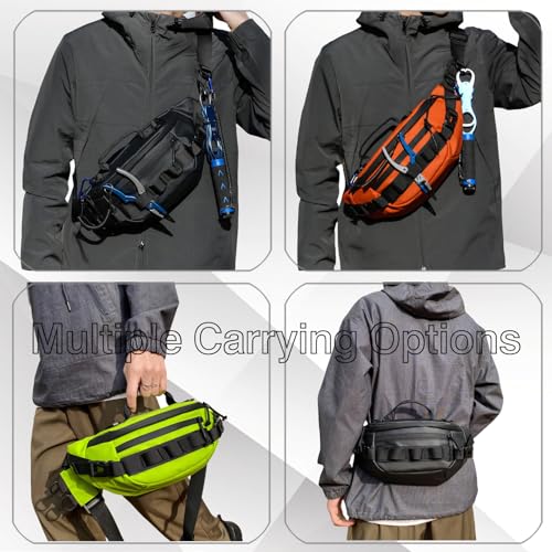 Pochete de pesca, Yiantu, mochila de pesca para homens e mulheres, bolsa de pesca com mosca, bolsa d