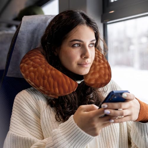 Almohada de viaje con relleno de poliéster Negro U miniatura 6