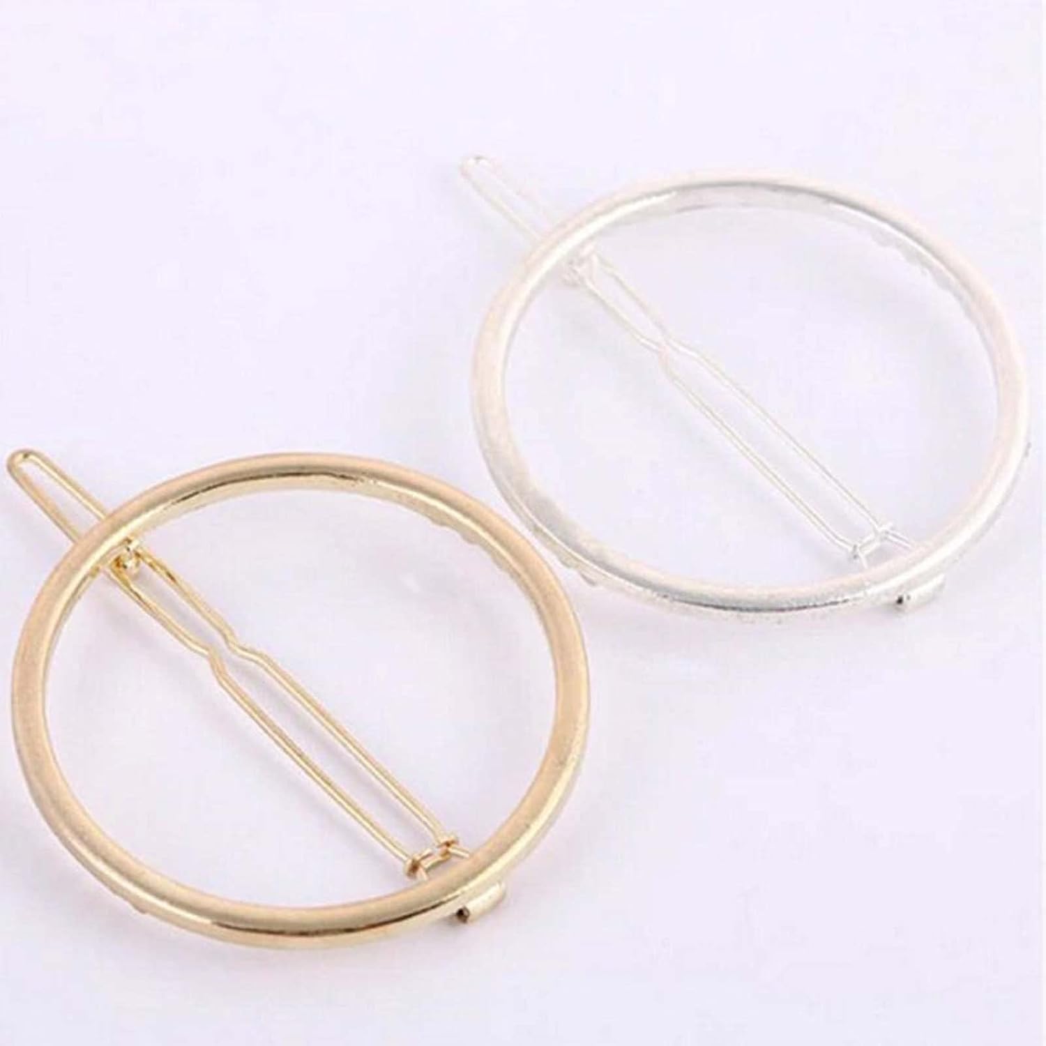 Circle Hair Clip Barrette Hollow Round Gold Hairpin Minimalist Bobby Pin Geometry Metal Hair Accessories for Women and Gilrs (Gold Circle) - Image 7