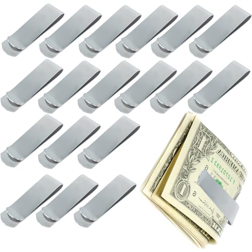 Slim Money Clips 24pcs Metal Money Clip Stainless Steel Money Clips Minimalist Wallet Clip Closure - Silver