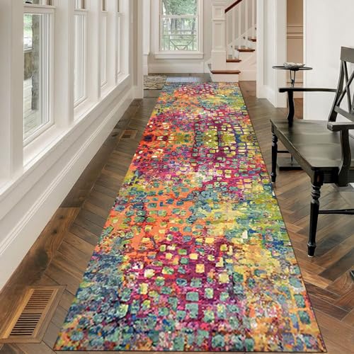 Alfombras de pasillo largas antideslizantes de entrada y textil lavable ultrafino 4