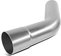DNA Motoring ZTL-PP-25-45-RAW 2.5" 45 Degree Mandrel Bent Exhaust Tubing - Mild Steel DIY Custom Pipe, Universal Fit