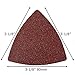 XXGO 51 Pcs Triangular 80mm 3-1/8 Inch Hook and Loop 60 80 100 120 240 Grits Oscillating Multi Tool Sandpaper and Triangle Multitool Sanding Pads Kits XG5106