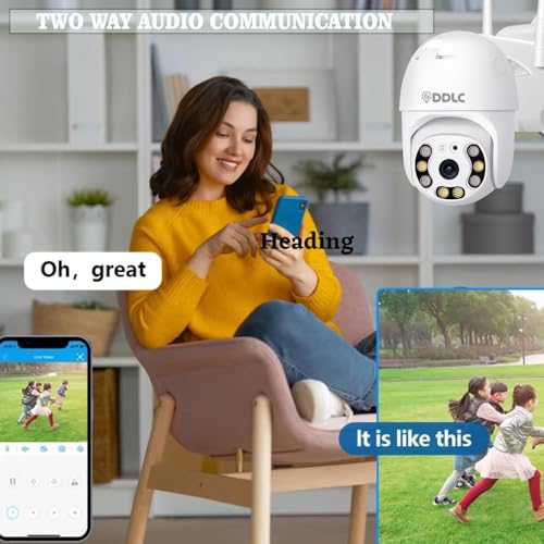 Image of DDLC Smart 360 PTZ Wireless WiFi IP Camera: 1080P HD Outdoor Security with AI Auto Tracking, Color Night Vision, Two-Way Talk, Siren Alarm & Remote Monitoring (ptz)