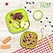 Bamboo Kids Plates, 4 Pack Set, Stackable Bamboo Dinnerware for Kids, Bamboo Fiber Kids Plates Set, Dinner Dish Set for Kids and Toddlers, Dishwasher Safe and Stackable