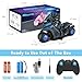 iappadore Remote Control Motorcycle Toys, Colorful Wheels Light Off-Road RC Dirt Bike with Detachable Rider, 360 Degree Rotation, High Speed, 2.4Ghz RC Motorbike Gift for Kids 5-12 (Blue)