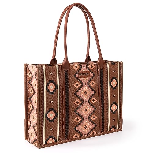Image of Wrangler Purse Western Aztec Tote Bag Women Top Handle Handbags with Detachable Strap | Western