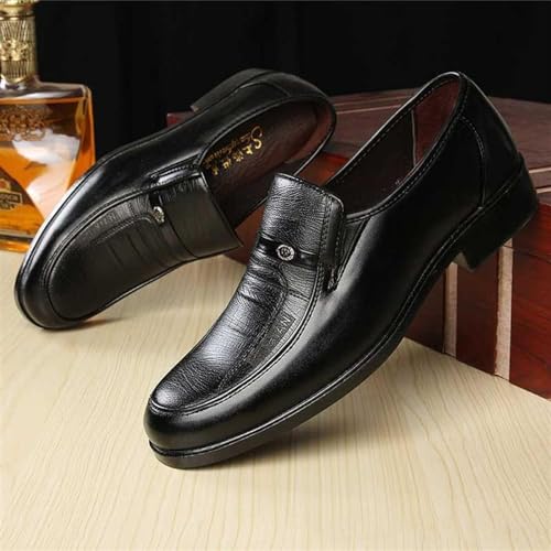 Zapatos de cuero para hombre cómodos y rápidos de calzar para el trabajo formal 2