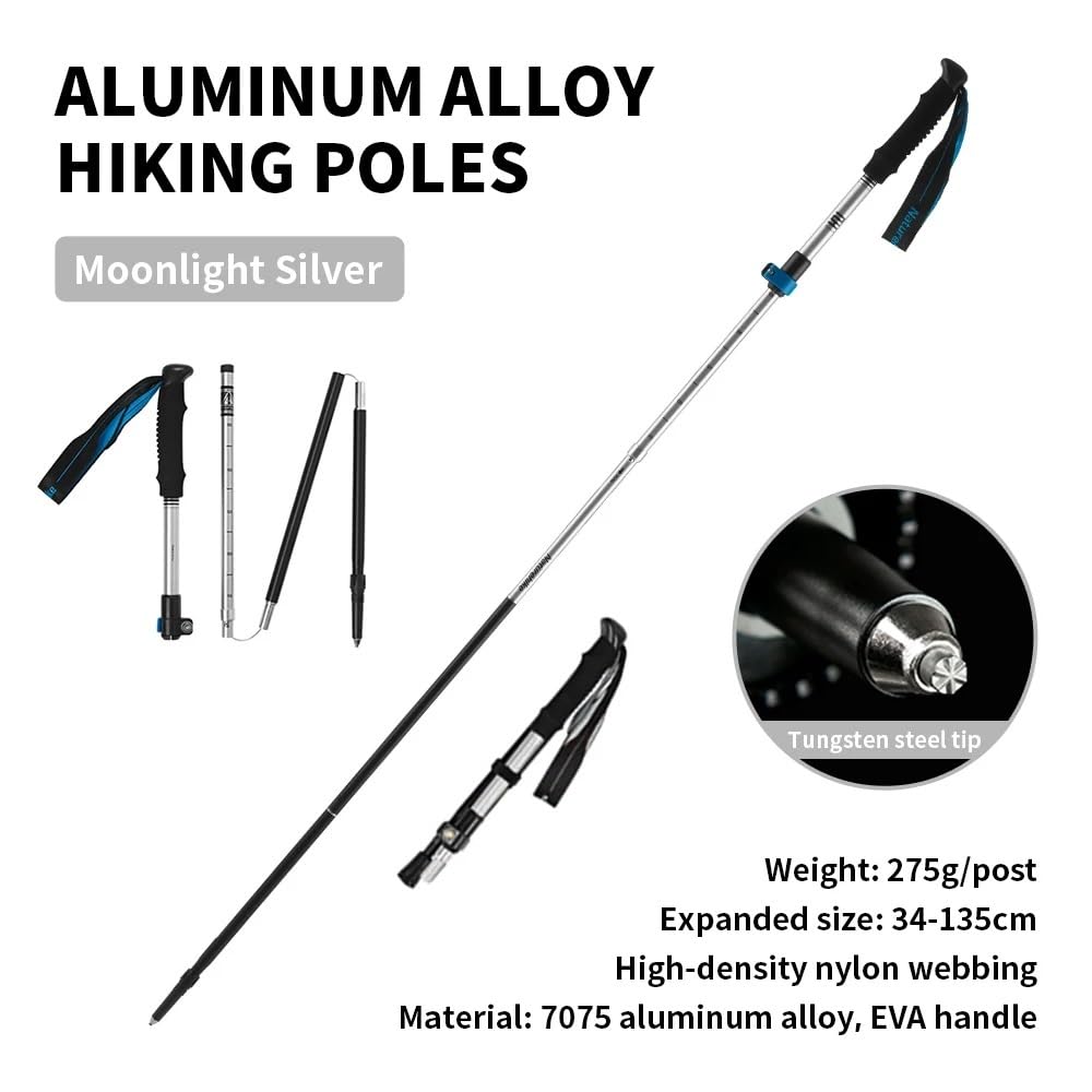 Kije trekkingowe Ultralekkie składane 1 szt. Laska Przenośna aluminiowa laska teleskopowa do pieszych wędrówek Laska kempingowa