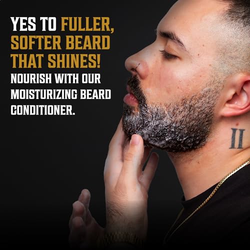 Image of Viking Revolution Beard Wash & Conditioner Set - Sweet Tobacco - 10 oz | Formulated with Argan & Jojoba Oils - Softens & Strengthens Beard - Sweet Tobacco Scent