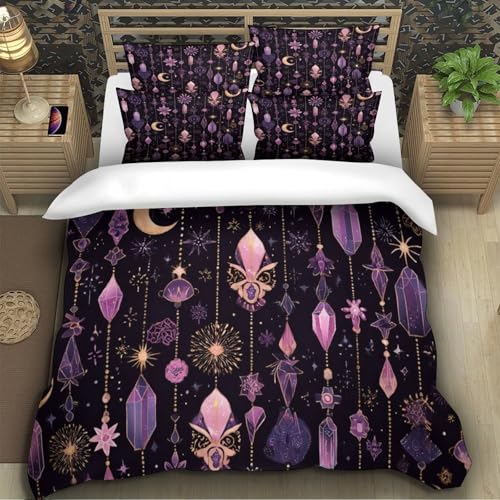 Housse de couette protéa 260x220 cm en microfibre imprimée 3D - 5