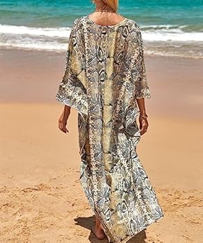 Lange kaftan voor vrouwen, maxi-jurk, Bohemian stijl, bedekking voor